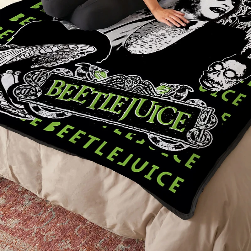 Beetlejuice and Lydia Fleece Blanket