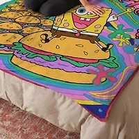 Krabby Patty Throw Blanket - Spongebob Squarepants