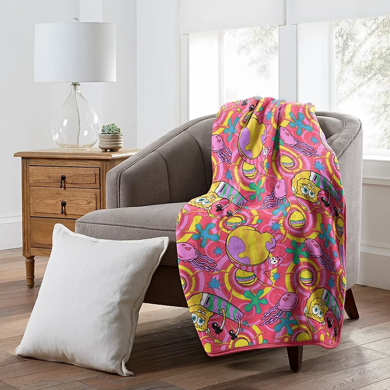 Krabby Patty Throw Blanket - Spongebob Squarepants