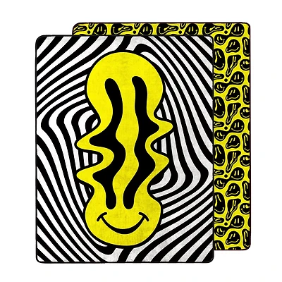 Trippin' Smileys Double-Sided Fleece Blanket