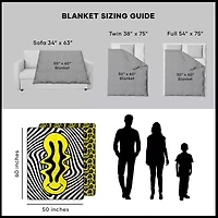 Trippin' Smileys Double-Sided Fleece Blanket