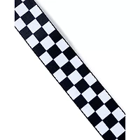 Black and White Checkered Seatbelt Belt