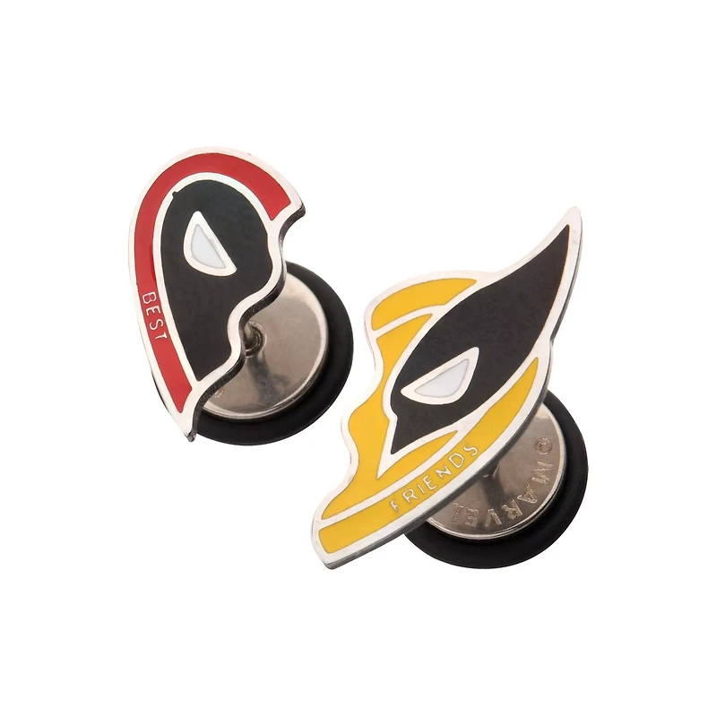 Deadpool Best Friend Heart Fake Plugs - 18 Gauge
