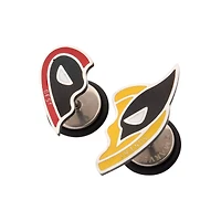 Deadpool Best Friend Heart Fake Plugs - 18 Gauge