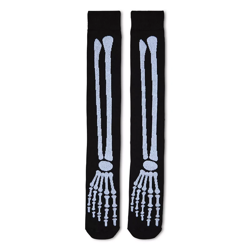 Skeleton Knee High Socks