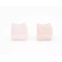 Geometric Rose Quartz Stone Plugs