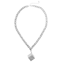 Pave Dice Chain Necklace