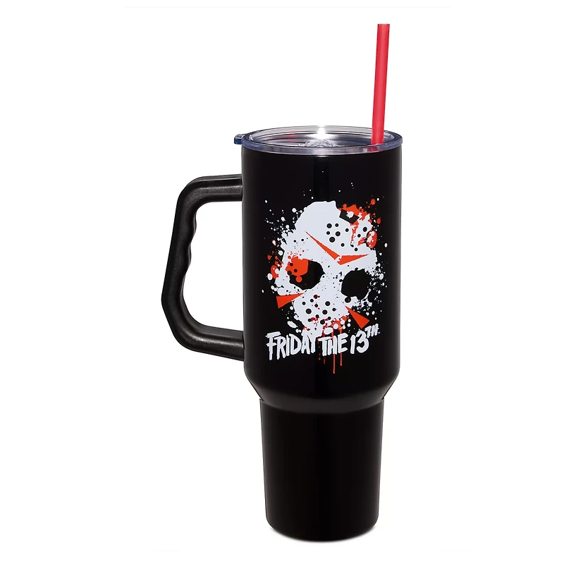 Friday the 13th Jason Splatter Mask Cup with Straw - 40 oz.