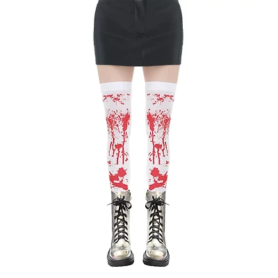 Bloody Splat Thigh High Stockings