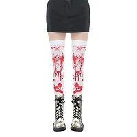 Bloody Splat Thigh High Stockings