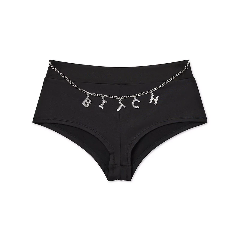 Bitch Charm Chain Booty Shorts