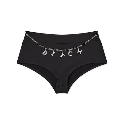 Bitch Charm Chain Booty Shorts