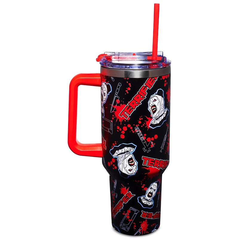 Terrifier Icons Travel Tumbler with Straw - 40 oz.