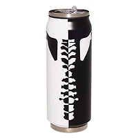 Black and White Ribcage Can Water Bottle - 17 oz.