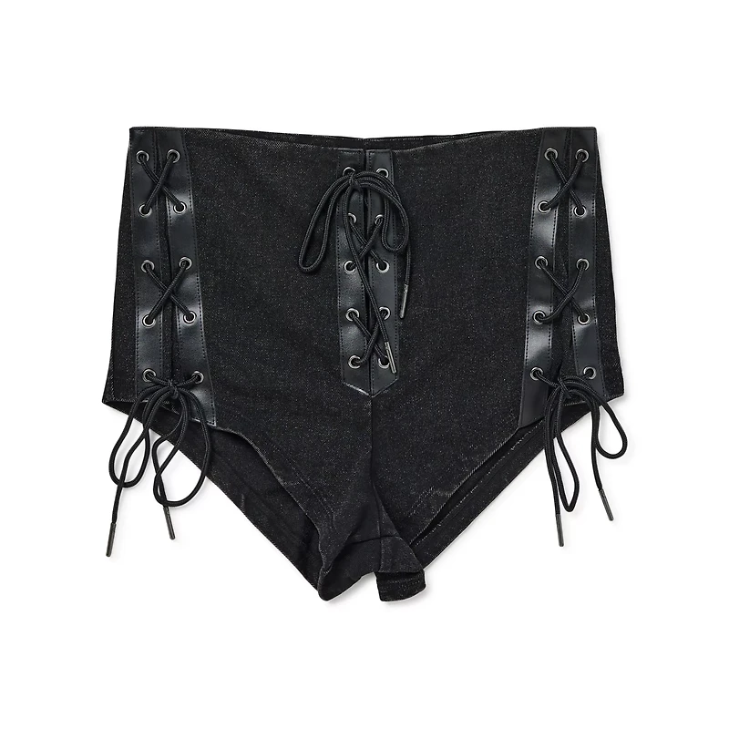 Black Distressed Booty Shorts