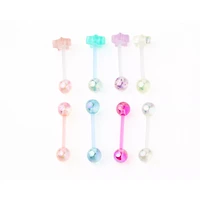 Multi-Pack Pastel Star Straight Barbells 8 Pack - 14 Gauge