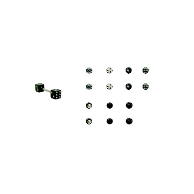 Dice Barbell with 14 Extra Ends - 14 Gauge