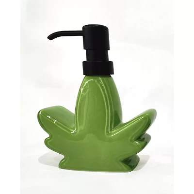 Green Weed Leaf Soap Dispenser