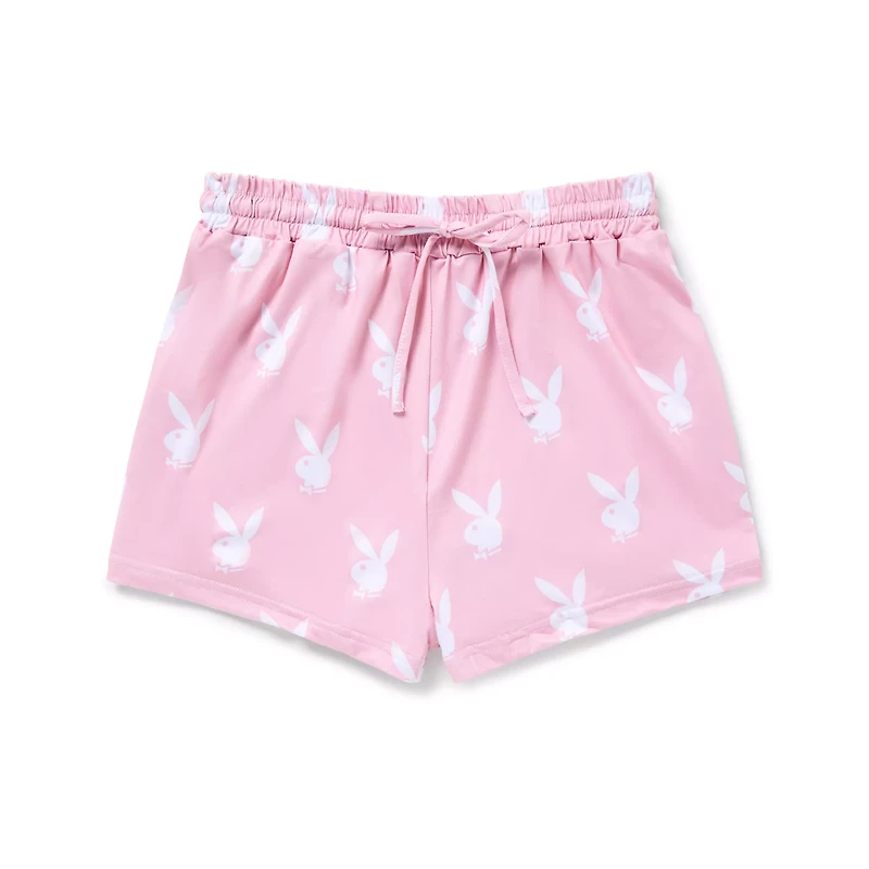 Playboy Bunny Pink and White Tank Top Shorts Set