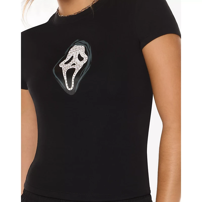 Ghost Face Rhinestone Baby T Shirt