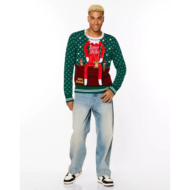 Light-Up Snoop on the Stoop Chain Christmas Sweater