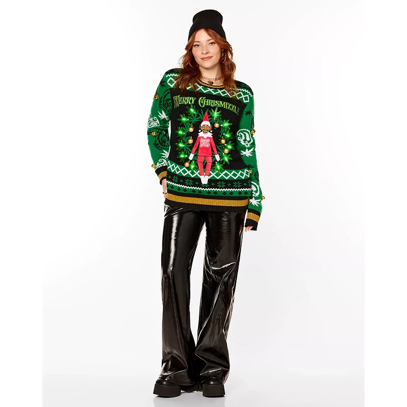 Light-Up Snoop on the Stoop Merry Chrismizzle Christmas Sweater