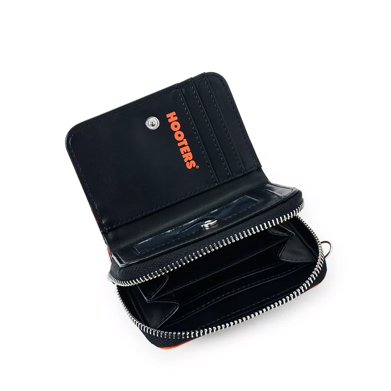 Orange Hooters Racing Zip Wallet