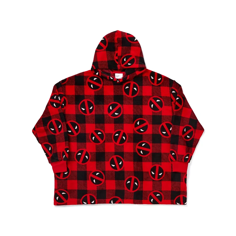 Red Deadpool Gingham Wearable Blanket