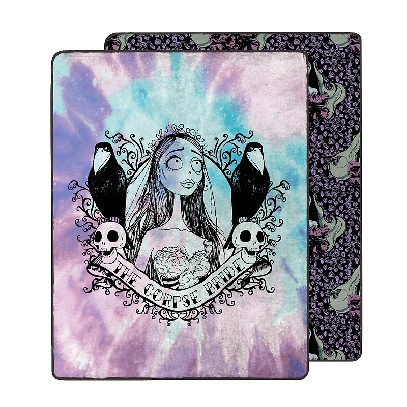 Corpse Bride Tie-Dye Double Sided Fleece Blanket