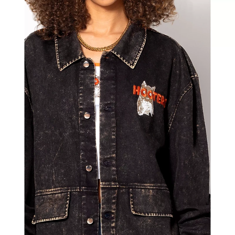 Hooters Racing Cropped Motorcycle Jacket