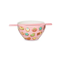 Kirby's Pupupu Sweet Shop Bowl with Chopsticks - 20 oz