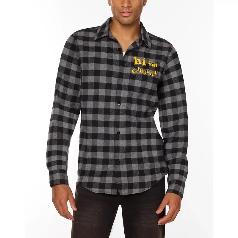 Grey and Black Chucky Flannel