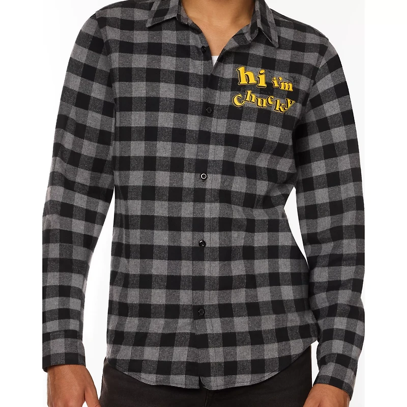 Grey and Black Chucky Flannel
