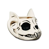 Cat Skull Molded Coffee Mug
