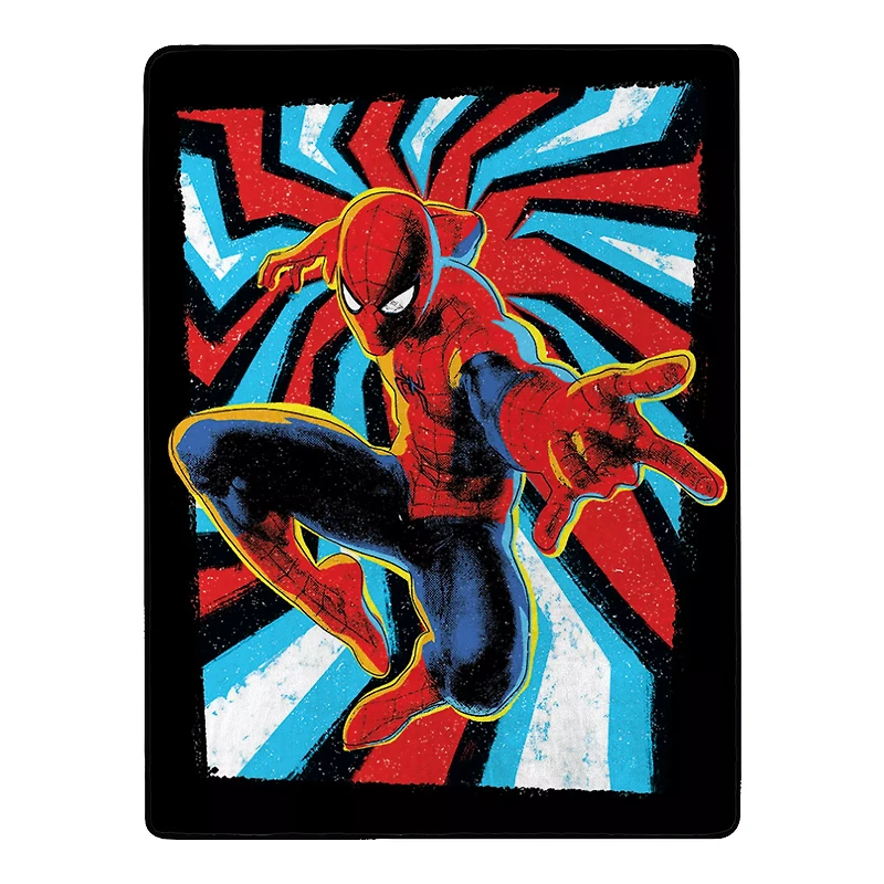 Psychedelic Spider-Man Fleece Blanket