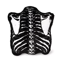 Black Skeleton Ribcage Pillow