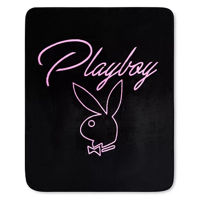 Playboy Bunny Logo Reversible Fleece Blanket