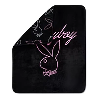 Playboy Bunny Logo Reversible Fleece Blanket