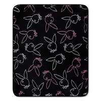 Playboy Bunny Logo Reversible Fleece Blanket