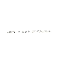 Multi-Pack Pearl Pin Nose Rings and Hoop Nose Rings 9 Pack - 20 Gauge