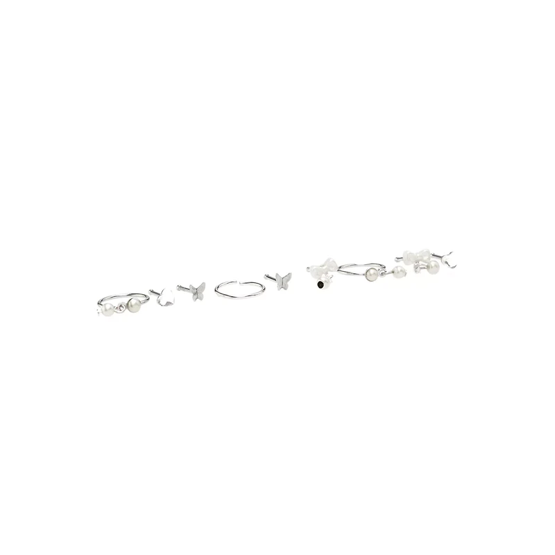 Multi-Pack Pearl Pin Nose Rings and Hoop Nose Rings 9 Pack - 20 Gauge