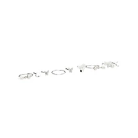 Multi-Pack Pearl Pin Nose Rings and Hoop Nose Rings 9 Pack - 20 Gauge