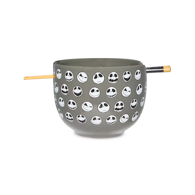 Jack Skellington Faces Bowl with Chopsticks 20 oz. - The Nightmare Before Christmas