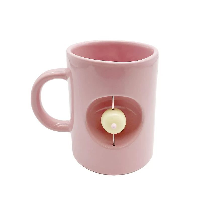 Pink Boob Spinner Coffee Mug - 16 oz.