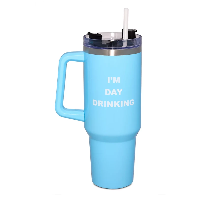 I'm Day Drinking Travel Tumbler with Straw - 40 oz.
