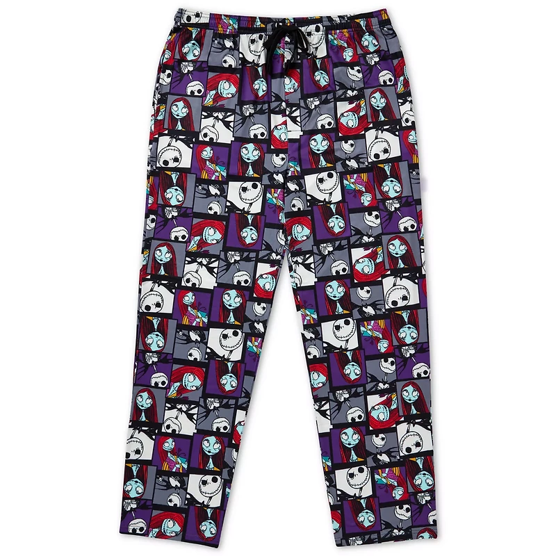Jack and Sally Patchwork Square Lounge Pants - The Nightmare Before Christmas
