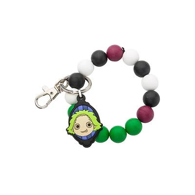 Beetlejuice Beaded Wristlet Bracelet Keychain