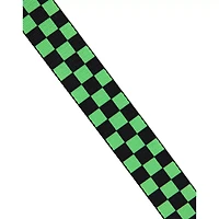 Buckle-Down Neon Green and Black Checkered Seatbelt Belt