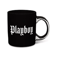 Black Playboy Gothic Print Coffee Mug - 20 oz.