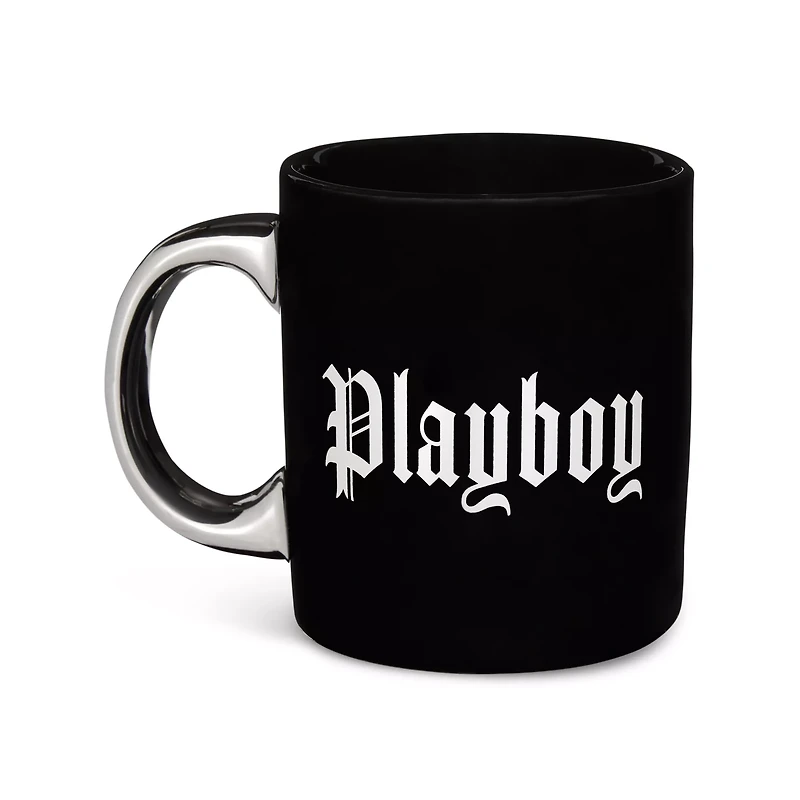 Black Playboy Gothic Print Coffee Mug - 20 oz.